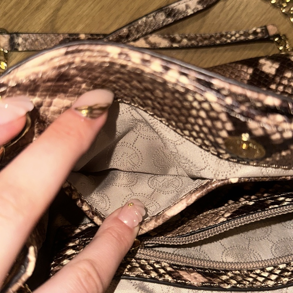 Michael Kors Jet Set Python Print Shoulder Bag - image 7